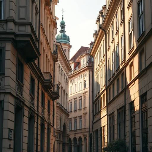 Malerische Gasse in der Wiener Altstadt mit historischen Gebäuden